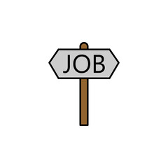 Job, employment colored icon. Can be used for web, logo, mobile app, UI, UX