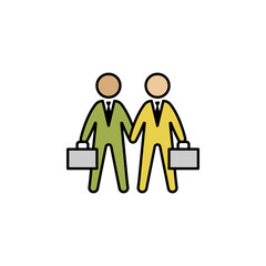 Deal, handshake, businessmen colored icon. Can be used for web, logo, mobile app, UI, UX