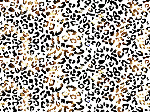 Seamless leopard pattern design, illustration background. Leopard print seamless. Fashionable background for fabric, paper, clothes. Animal pattern.