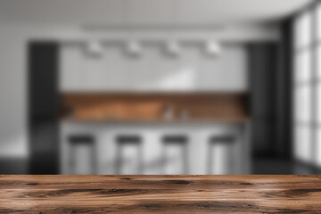 Dark kitchen with good display for advertisement and show