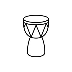 a symbol of a djembe. editable icons related to musical instruments and stuff. simple and minimalist vector icon for ui ux website or mobile application of digital music. 