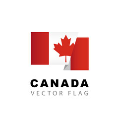 Flag of Canada. Vector illustration isolated on white background.