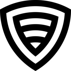 Shield logo concept in black
