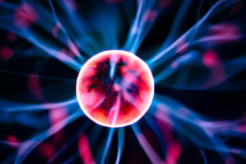 closeup of plasma lamp
