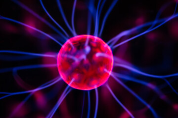 closeup of plasma lamp