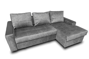 modern comfortable sofa on a white background isolate