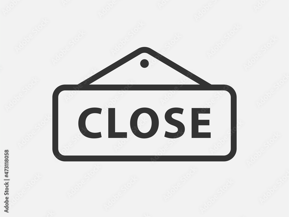 Aufkleber close icon vector sign. cancel symbol web design. error, denied, avoid or wrong data button.