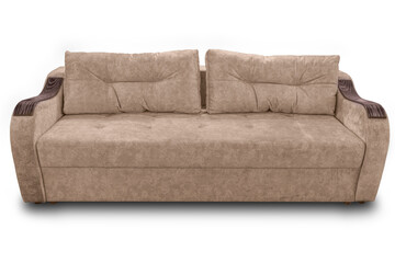 modern comfortable sofa on a white background isolate