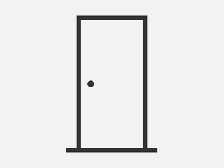 Close icon vector sign. Door icons symbol web design.