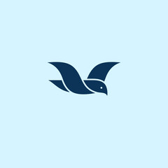 Bird Logo design vector template - minimal style.