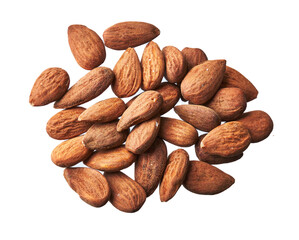  Bunch of delicious almonds isolated over white background