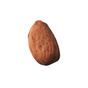  Single almond isolated over white background