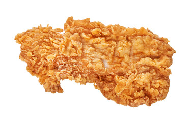  Crispy fried chicken on a isolated white background