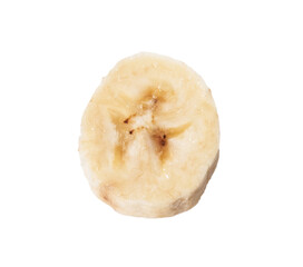  Slice of banana isolated on a white background