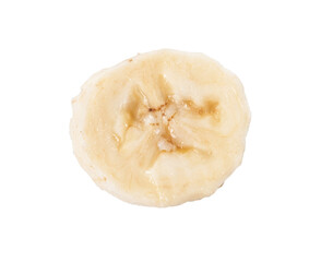  Slice of banana isolated on a white background