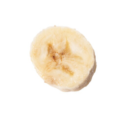  Slice of banana isolated on a white background