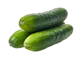  Bunch of cucumbers isolated on a white background
