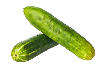  Bunch of cucumbers isolated on a white background