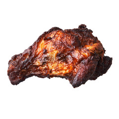 Obraz na płótnie Canvas SIngle roasted chicken wing isolated on a white background