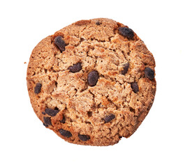  Delicious chocolate cookie isolated on a white background