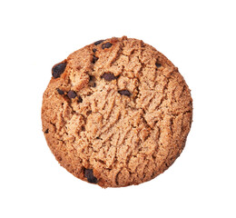 Delicious chocolate cookie isolated on a white background