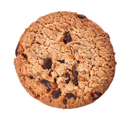  Delicious chocolate cookie isolated on a white background