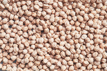 Natural and raw chickpeas. Fresh legumes close up
