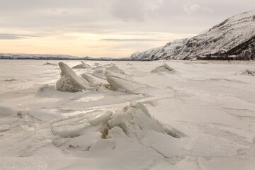 Frozen sea in lapland