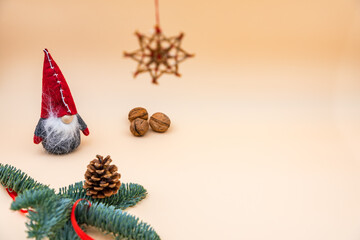 Lustige Postkarte mit Platz für eigene Botschaft für den Advent oder die Weihnachtszeit vor...