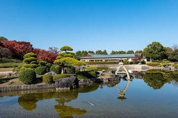 晩秋の日本庭園の風景　11月