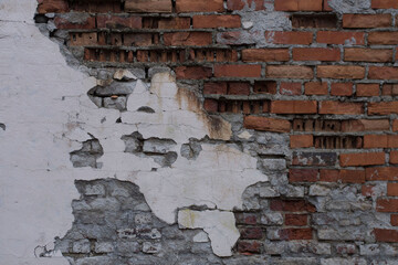 Restoration of a brick building.