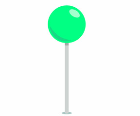 Illustration of a simple light green map pin
