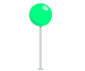 Illustration of a simple light green map pin