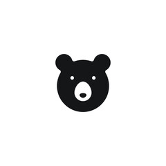 Black bear logo illustration for business company.