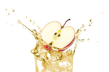 apple juice splash isolated