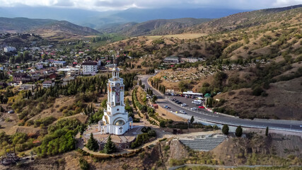 Saint Nicholas Temple lighthouse Crimea memorial to victims on the waters