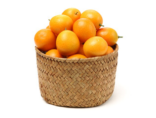 kumquat on white background