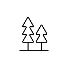 forest symbol. a collection of editable icons related to outdoor activity, hiking, camping, etc. simple and minimalist illustration for a logo on ui ux application of recreation and travel services.