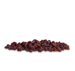 Dried raisins isolated on white background