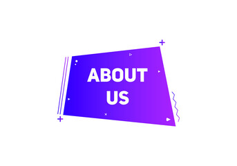 About us text web button| web template sign icon label | colorful web template 