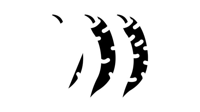 low spicy pepper food taste animated glyph icon low spicy pepper food taste sign. isolated on white background