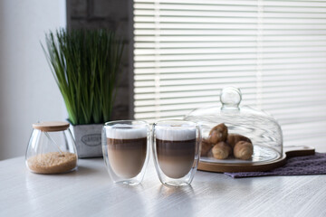 Morning coffee and breakfast in the kitchen