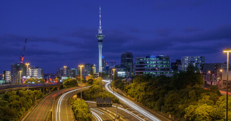 Fototapeta na wymiar Panorama of Auckland capital of New Zealand