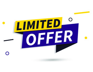 Special limited offer banner, sale label and discount tag design. Vector illustration