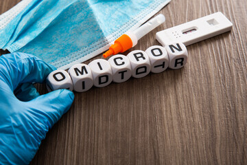 New covid-19 omicron variant. Concept Medical and COVID-19 Omicron