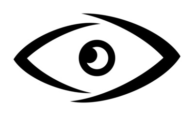 The eye icon. Simple vector illustration.
