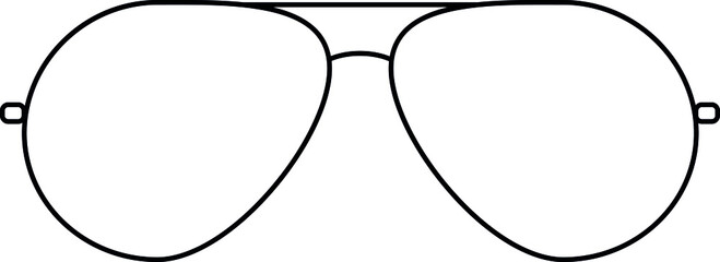 Sunglasses outline vector icon or design element
