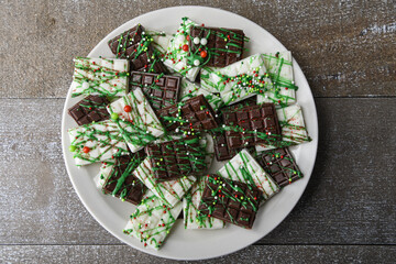 Plate of Christmas candy