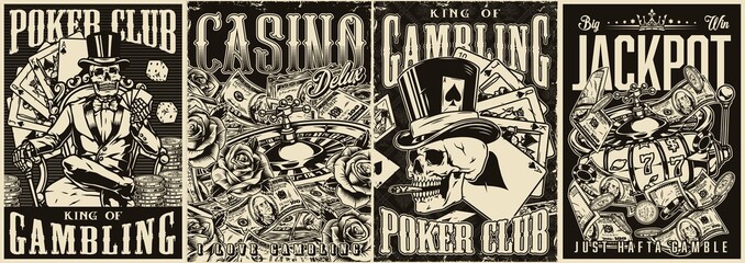 Gambling vintage posters