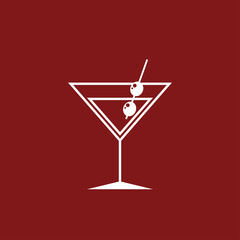 Cocktail logo design. Cocktail icon vector.